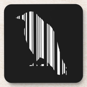 Muster des Crow-Bar-Code-Vogelmusters Untersetzer