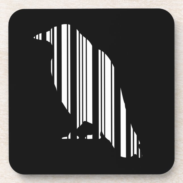 Muster des Crow-Bar-Code-Vogelmusters Untersetzer (Vorderseite)