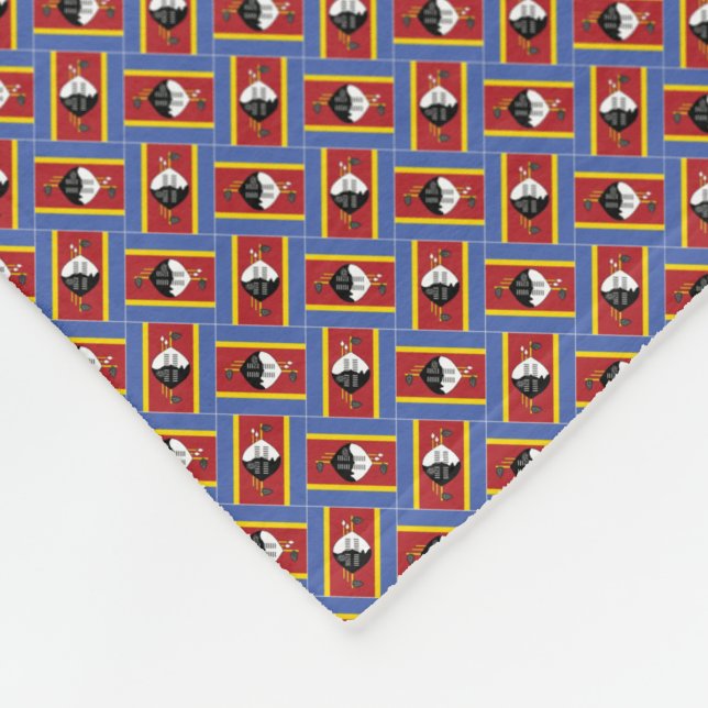 Muster des Eswatini-Flaggenmusters Fleecedecke (Ecke)