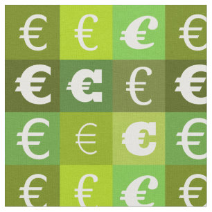 Muster des Euro-Geldzeichens Stoff