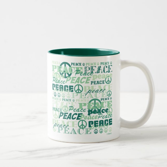 Muster des Friedens Zweifarbige Tasse (Rechts)