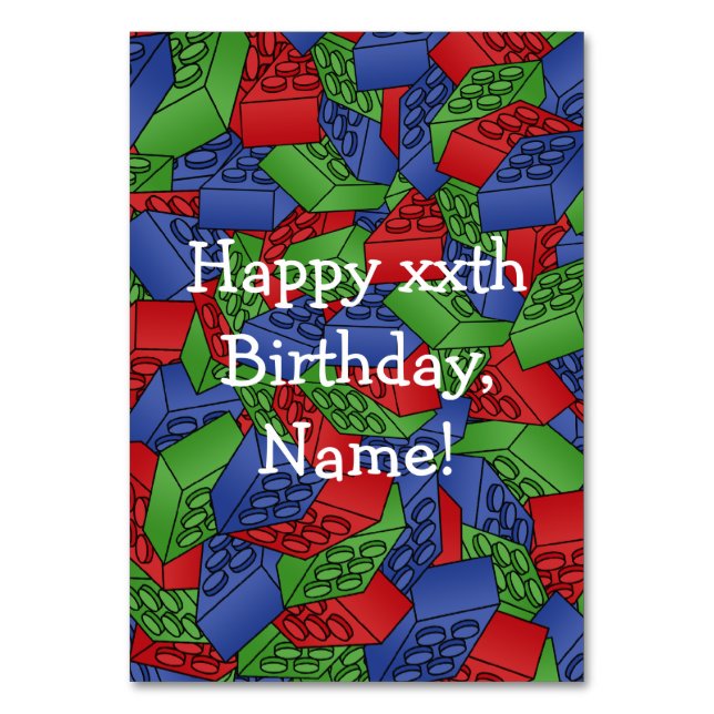 Muster des Gebäude für Primärfarben Tischnummer (Vorderseite)