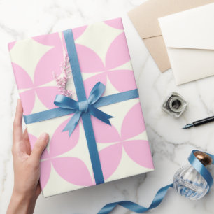 Muster des geometrischen rosa Mittelzentrums Geschenkpapier