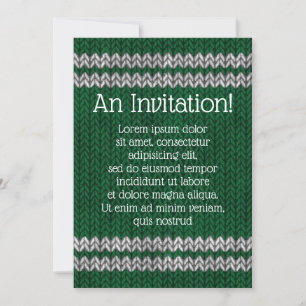 Muster des grünen Stricks Save The Date