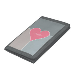 Muster des Herzens, kundenspezifische Monografie-W Tri-fold Geldbeutel