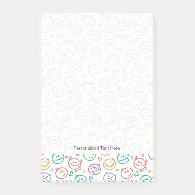 Muster des Lächelns Post-it Klebezettel (Vorderseite)