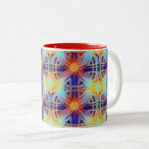 Muster des Lichts Boho Zweifarbige Tasse