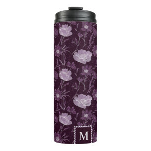 Muster des lila Glitzer Thermosbecher