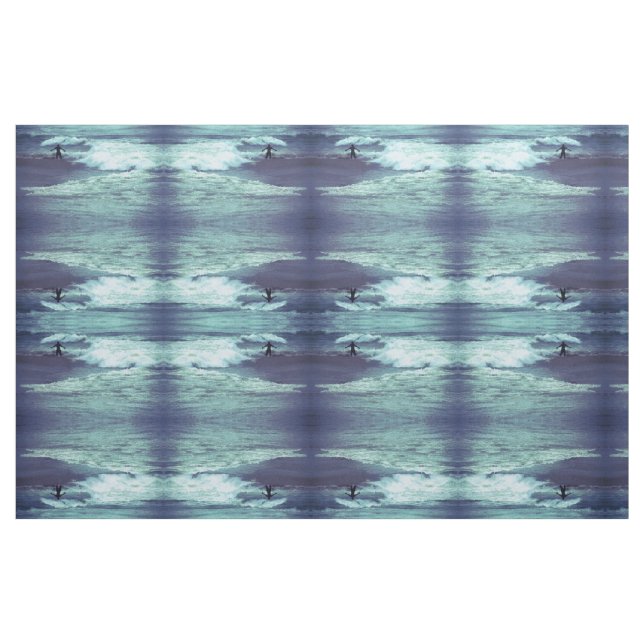 Muster des Menschen auf Meereswellen Stoff (Fat Quarter (45,7 x 55,9 cm))