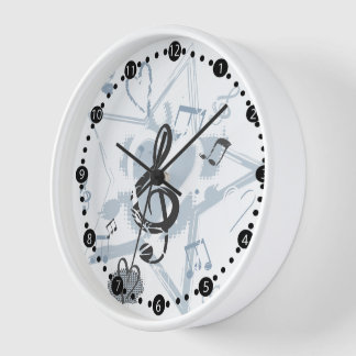Muster des Musical Star Notes Designer Wanduhr