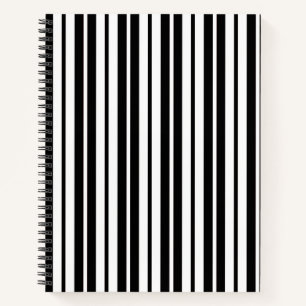 Muster des Musters der weißen schwarzen vertikalen Notizbuch