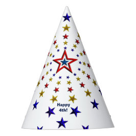 Muster des Patriotic Stars Party Hat Partyhütchen
