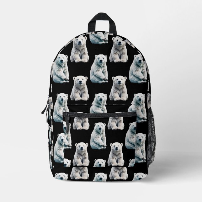 Muster des Polarbärs Bedruckter Rucksack (Vorderseite)