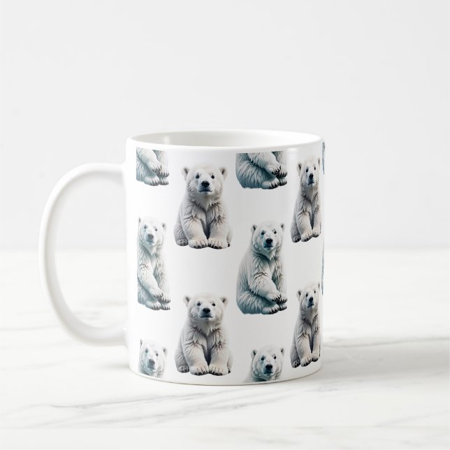 Muster des Polarbärs Kaffeetasse (Links)