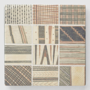 Muster des polynesischen Tapa vom Koch Steinuntersetzer