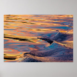 Muster des reflektierten Sonnenuntergangs im Kielw Poster