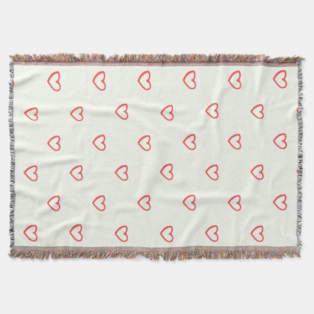 Muster des roten Herzens, Niedlich, Liebe Decke (Vorderseite)