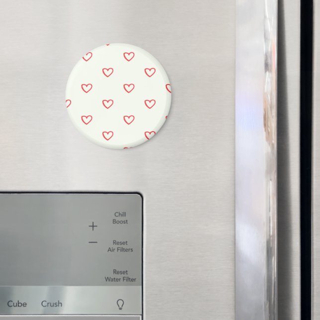 Muster des roten Herzens, Niedlich, Liebe Magnet (In Situ (Kühlschrank))