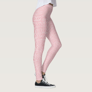 Muster des roten weißen Blocks Leggings