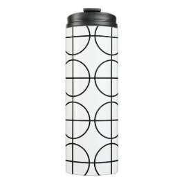 Muster des schwarzen und weißen Kreises Thermosbecher