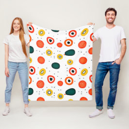 Muster des spielerischen Punktkreises Fleecedecke