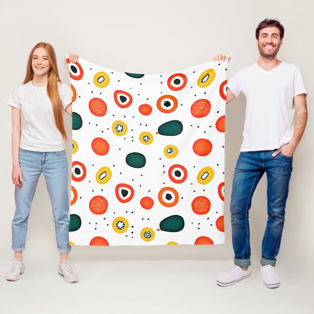 Muster des spielerischen Punktkreises Fleecedecke (Beispiel)