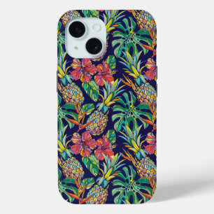 Muster des tropischen Ananas-Hibiskus Case-Mate iPhone Hülle