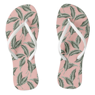 Muster des tropischen Gartens Blätter Flip Flops