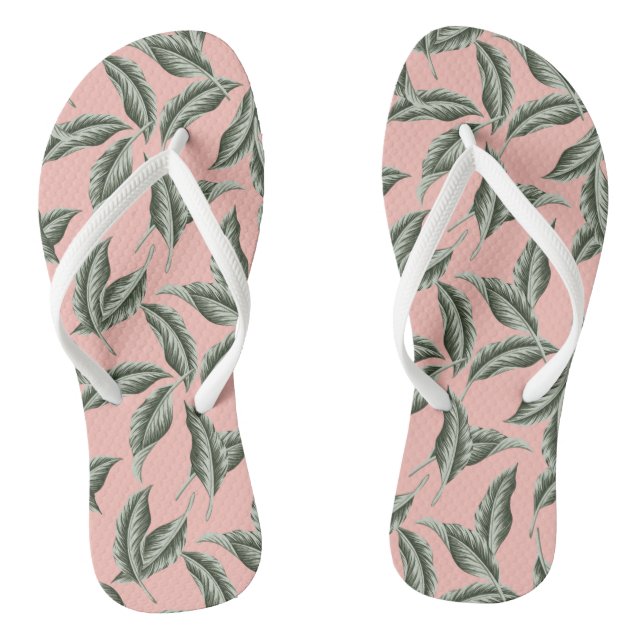Muster des tropischen Gartens Blätter Flip Flops (Fußbett)
