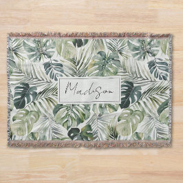 Muster des tropischen Regenwaldes in Aquarelltönen Decke