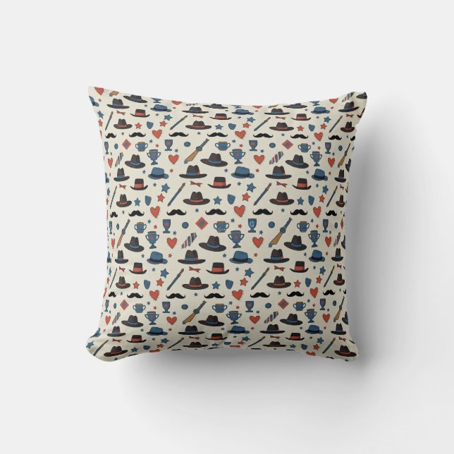 Muster des Vatertags Kissen (Vorderseite)