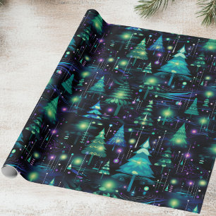 Muster des verzauberten Waldbaums Geschenkpapier