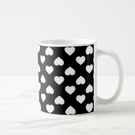 Muster des weißen Herzens Tasse