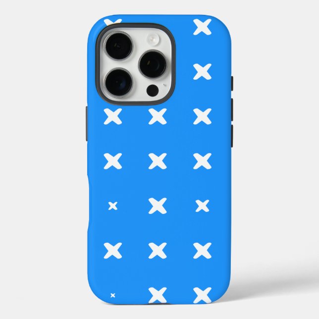 Muster-Design in Blau und Weiß Case-Mate iPhone Hülle (Rückseite)