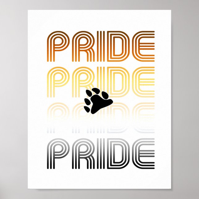 Muster-Designbuchstaben für Bärenpaw Poster (Vorne)