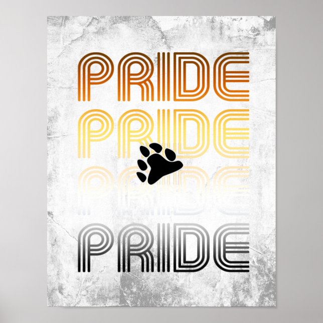 Muster-Designbuchstaben für Bärenpaw Poster (Vorne)