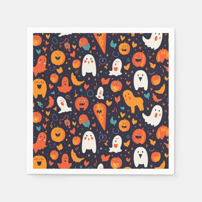 Muster, die den Charme Halloween erfassen Serviette (Vorderseite)