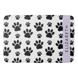 Muster, Dog Paws, Schwarz und Weiß, Ihr Name Badematte
