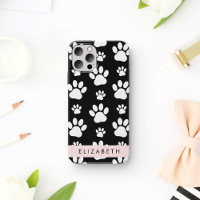 Muster, Dog Paws, Schwarz und Weiß, Ihr Name