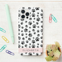 Muster, Dog Paws, Schwarz und Weiß, Ihr Name