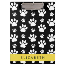 Muster, Dog Paws, Schwarz und Weiß, Ihr Name