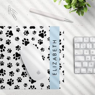 Muster, Dog Paws, Schwarz und Weiß, Ihr Name Mousepad