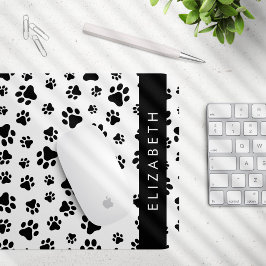Muster, Dog Paws, Schwarz und Weiß, Ihr Name Mousepad