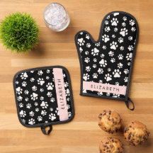 Muster, Dog Paws, Schwarz und Weiß, Ihr Name