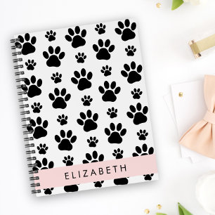 Muster, Dog Paws, Schwarz und Weiß, Ihr Name Planer
