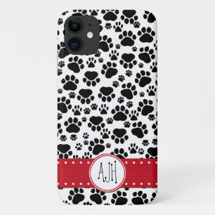 Muster, Dogenpfosten, Schwarz und Weiß, Monogramm Case-Mate iPhone Hülle
