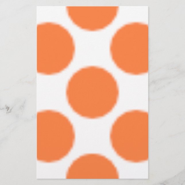 Muster Dot Orange Briefpapier (Vorderseite)