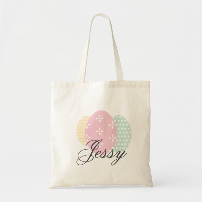 Muster Ei Spring Pastel Tragetasche (Vorne)