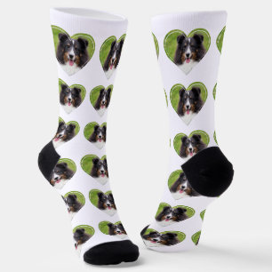 Muster einer Herzform-Vorlage für benutzerdefinier Socken