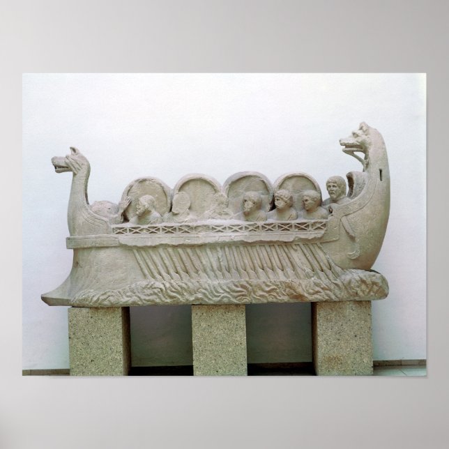 Muster eines Schiffes, das Wein auf der Poster (Vorne)